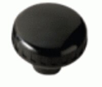 black steel round lever knob
